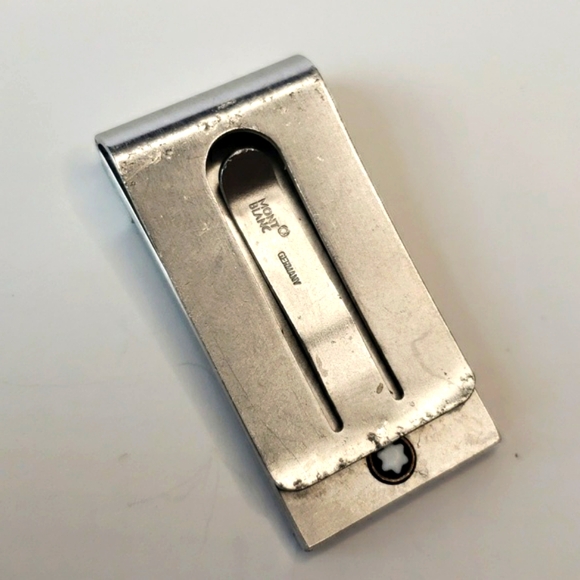 Mont Blanc Germany vintage VTG silver money clip signed with hallmark star - Picture 2 of 10